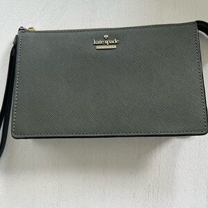 Kate Spade Olive Green Wristlet Clutch